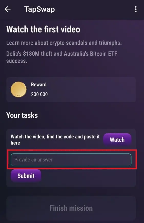 TapSwap Daily Code June 30
