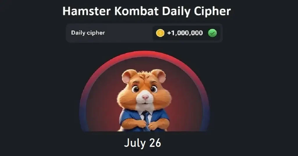 Hamster Kombat Daily Cipher Morse Code July 26