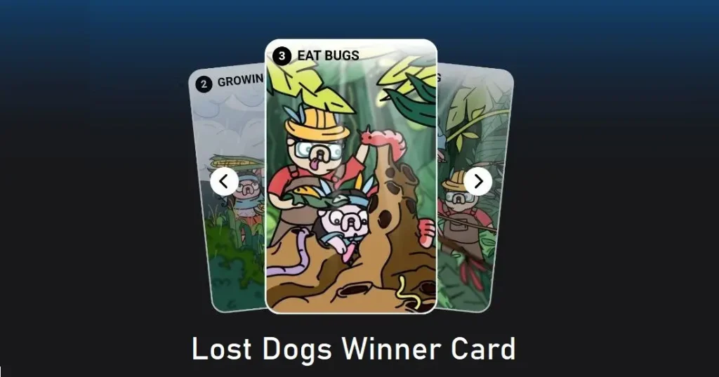 Lost Dogs Winner Card