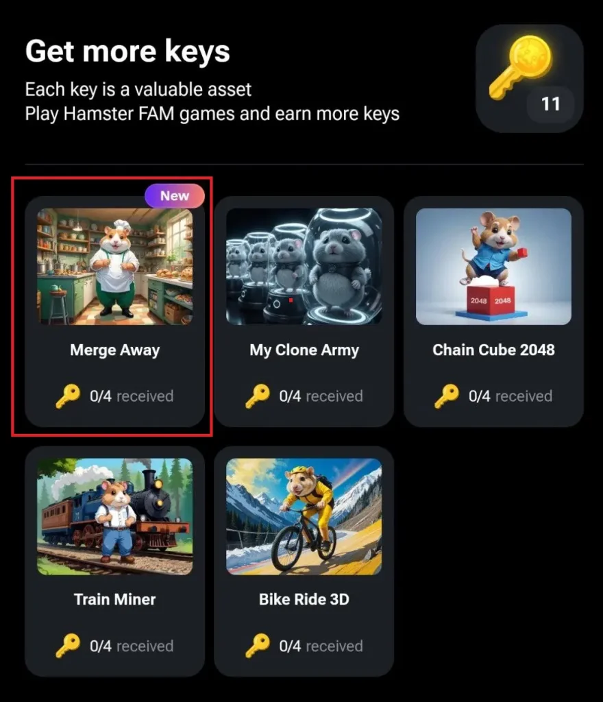 Hamster Kombat Added New Game 'Merge Away' in Playground: Earn More Keys