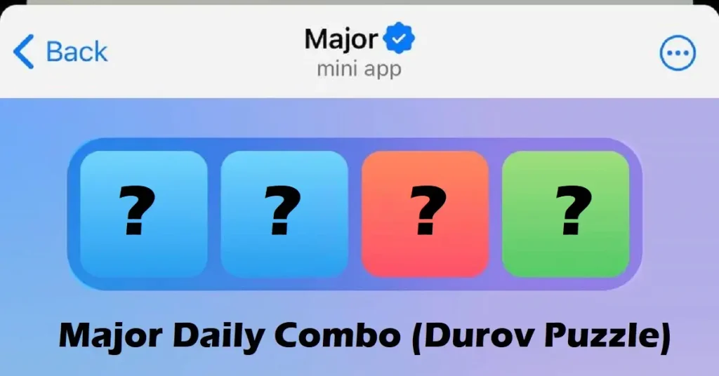 Major Puzzle Durov Answer
