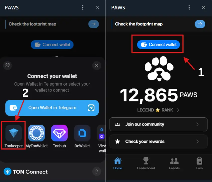 How to Connect Wallet to the PAWS Airdrop?