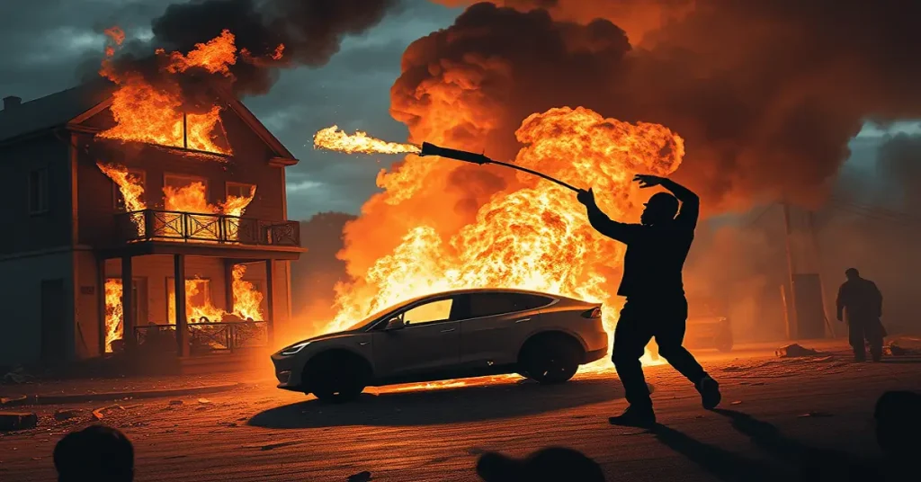 New Mexico Arsonist Targets Tesla and GOP in Shocking Attacks!