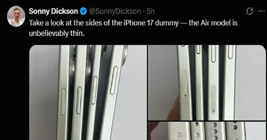 iPhone 17 Air: Ultra-Thin Design with Revolutionary Solid-State Buttons