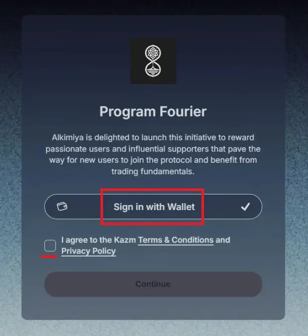 Step 2: Connect your EVM-compatible wallet (Metamask)
