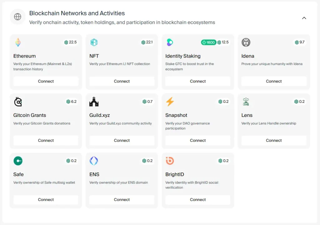 Step 3: Earn more points by completing Onchain Stamp tasks