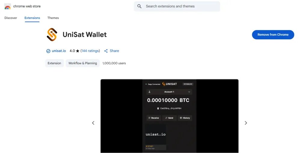 Step 1: Install Unisate Wallet Extension