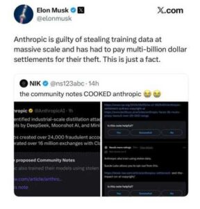 AI Industry Clash: Elon Musk Accuses Anthropic of Massive Data Theft
